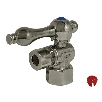 Brand New Kingston Brass CC43108 Quarter Turn Valve (1/2" FIP X 3/8" O.D. Compression), Brushed Nickel