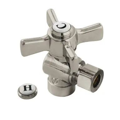 Sale Kingston Brass CC43208ZX 1/2" Sweat X 3/8" Od Compression Angle Valve - Satin Nickel