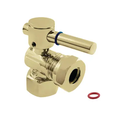 Special Offer Kingston Brass CC44102DL 1/2" FIP X 1/2" or 7/16" Slip Joint Angle Stop Valve, Polished Brass