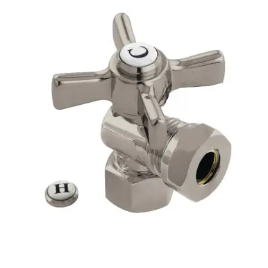 Best Choice Kingston Brass CC44108ZX 1/2" Fip X 1/2" Or 7/16" Slip Joint Angle Valve - Satin Nickel