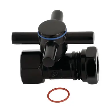 Big Sale Kingston Brass CC44150DX Concord 1/2" IPS x 1/2" or 7/16" Slip Joint Straight Valve, Matte Black