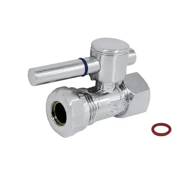 Super Sale Kingston Brass CC44151DL 1/2" FIP x 1/2" or 7/16" Slip Joint Straight Shut-Off Valve, Polished Chrome