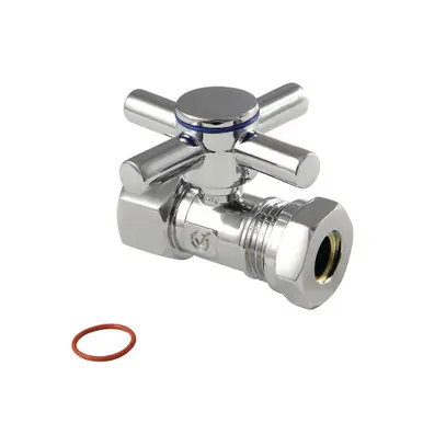 Save Now Kingston Brass CC44151DX Concord 1/2" IPS x 1/2" or 7/16" Slip Joint Straight Valve, Polished Chrome