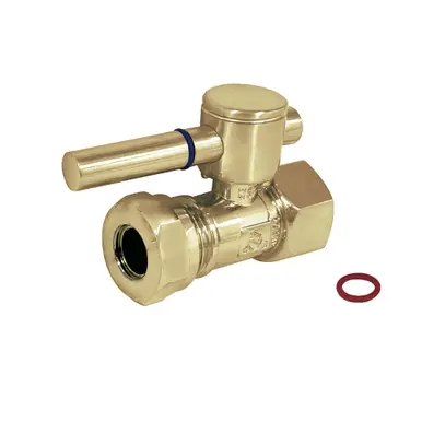 Trusted Brand Kingston Brass CC44152DL 1/2" FIP x 1/2" or 7/16" Slip Joint Straight Shut-Off Valve, Polished Brass