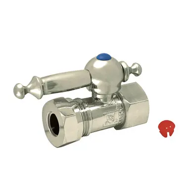 Sale Kingston Brass CC44158TL 1/2" FIP x 1/2" or 7/16" Slip Joint Straight Shut-Off Valve, Brushed Nickel