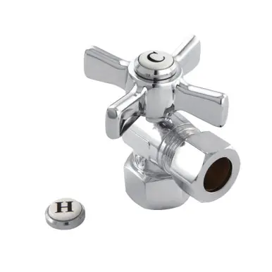 Today Only Kingston Brass CC44401ZX 1/2" Fip X 1/2" Od Compression Angle Valve - Polished Chrome