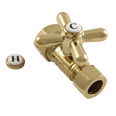 Wholesale Kingston Brass CC44452X 5/8" OD Comp X 1/2" OD Comp Straight Shut-Off Valve, Polished Brass