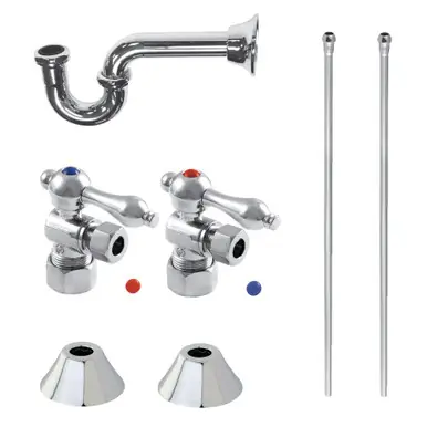 Cheap Kingston Brass CC53301LKB30 Traditional Plumbing Sink Trim Kit with P-Trap, Polished Chrome