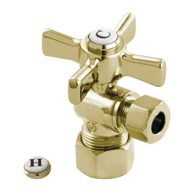 Fan Favorite Kingston Brass CC53302ZX 5/8" Od Compression X 3/8" Od Compression Angle Valve - Polished Brass