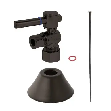 Crafted Kingston Brass CC53305DLTKF20 Modern Plumbing Toilet Trim Kit, 5/8" x 3/8" O.D. Comp, Oil Rubbed Bronze