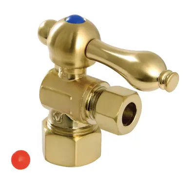 Editor’s Pick Kingston Brass CC53307 Quarter Turn Valve (5/8" X 3/8" OD Compression), Brushed Brass