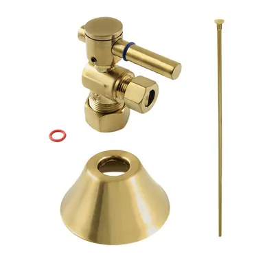 Discount Kingston Brass CC53307DLTKF20 Modern Plumbing Toilet Trim Kit, 5/8" x 3/8" O.D. Comp, - Brushed Brass