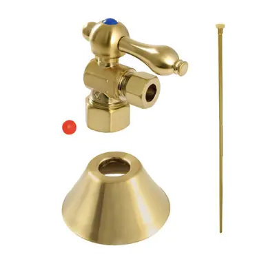 Special Discount Kingston Brass CC53307TKF20 Traditional Plumbing Toilet Trim Kit, 5/8" x 3/8" O.D. Comp, - Brushed Brass