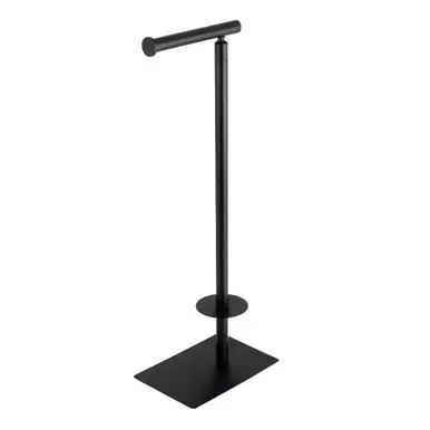 Today Only Kingston Brass CC8000 Claremont Freestanding Toilet Paper Holder, Matte Black