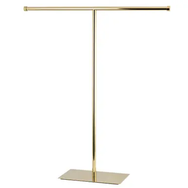 Top Rated Kingston Brass CC8202 Claremont Freestanding T-Shape Towel Rack, Polished Brass