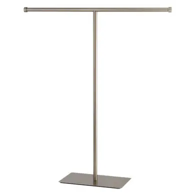 Sale Kingston Brass CC8208 Claremont Freestanding T-Shape Towel Rack, Brushed Nickel
