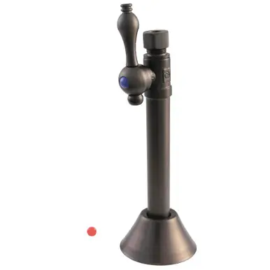 Viral Kingston Brass CC83255 1/2" Sweat x 3/8" OD Comp Straight Shut-Off Valve with 5" Extension, Oil Rubbed Bronze
