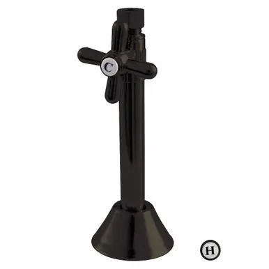 Exclusive Kingston Brass CC83255X 1/2" Sweat x 3/8" OD Comp Straight Shut-Off Valve with 5" Extension, Oil Rubbed Bronze
