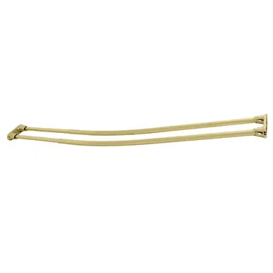 Trending Kingston Brass CCD2172 Edenscape 60"-72" Stainless Steel Adjustable Double Curved Shower Curtain Rod, - Polished Brass
