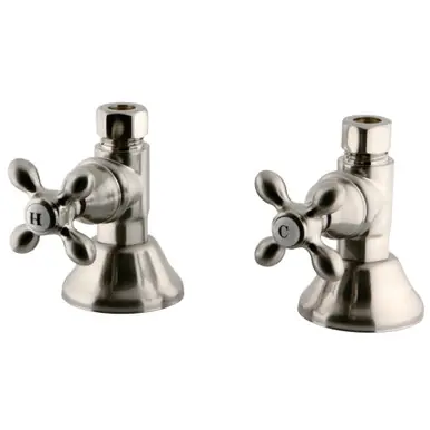Best Seller Kingston Brass CCK44158AX Straight Stop Shut Off Valve, Brushed Nickel