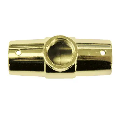 Same Day Shipping Kingston Brass CCRCA2 Vintage Shower Rod Connector 3 Holes, Polished Brass