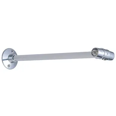 Price Cut Kingston Brass CCS121 Vintage 12" Wall Support For Oval Shower Riser, Polished Chrome