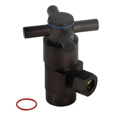 Best Seller Kingston Brass CD43305DX Concord 1/2" IPS x 3/8" O.D. Anti-Seize Deluxe Quarter Turn Ceramic Hardisc Cartridge Angle Stop, Oil Rubbed Bronze