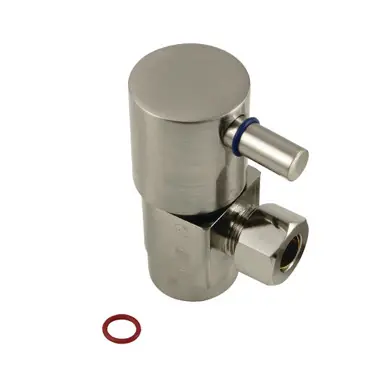 Trusted Brand Kingston Brass CD43308DL Concord 1/2"IPS x 3/8"O.D. Anti-Seize Deluxe Quarter Turn Ceramic Hardisc Cartridge Angle Stop, Brushed Nickel