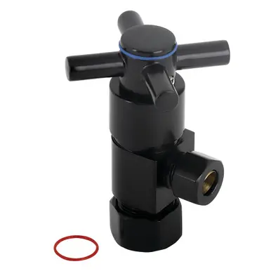 Editor’s Pick Kingston Brass CD53300DX Concord 5/8" O.D x 3/8" O.D Anti-Seize Deluxe Quarter Turn Ceramic Hardisc Cartridge Angle Stop, Matte Black