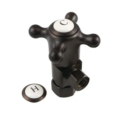 Brand New Kingston Brass CD53305BX 5/8"O.D x 3/8" O.D Anti-Seize Quarter Turn Angle Stop, Oil Rubbed Bronze