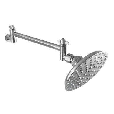 Today Only Kingston Brass CK135K1 Victorian 5" Showerhead with High Low Adjustable Arm, Polished Chrome