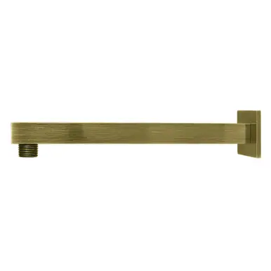 Budget Kingston Brass Claremont 10" Shower Arm with Square Flange, Antique Brass - K4103
