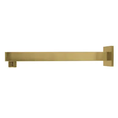 Seasonal Sale Kingston Brass Claremont 10" Shower Arm with Square Flange, Brushed Brass - K4107