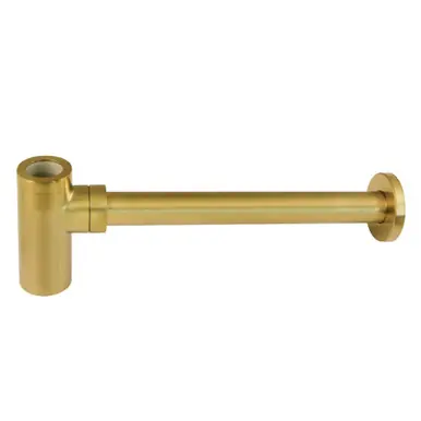 Fan Favorite Kingston Brass DD8107 Trimscape 1-1/4" OD Brass Round Siphon Bottle Trap, Brushed Brass