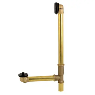 Discount Kingston Brass DLL3180MB 18" Tub Waste and Overflow with Lift & Lock Drain, 20 Gauge, Matte Black