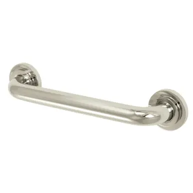 Crafted Kingston Brass DR414126 Manhattan 12-Inch Decorative 1-1/4-Inch OD Grab Bar, Polished Nickel