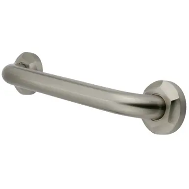Crafted Kingston Brass DR714128 Metropolitan 12" Grab Bar, 1-1/4" Diameter, Brushed Nickel