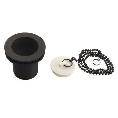 Shop Now Kingston Brass DSP20ORB 1-1/2" Chain and Stopper Tub Drain with 2" Body Thread, Oil Rubbed Bronze