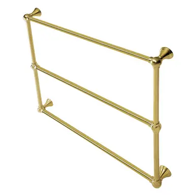 Viral Kingston Brass DTC323619BB Maximilien 36-Inch Wall Mount Towel Rack, Brushed Brass