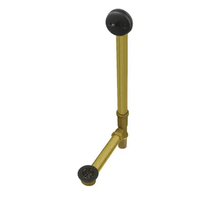 Factory Price Kingston Brass DTL1180 18-Inch Trip Lever Waste and Overflow with Grid, Matte Black