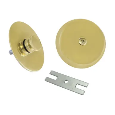 Factory Price Kingston Brass DTL5303A2 Tub Drain Stopper with Overflow Plate Replacement Trim Kit, Polished Brass
