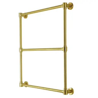 Weekend Sale Kingston Brass DTM323037 Gallant 30-Inch x 32-Inch Wall Mount Towel Rack, Brushed Brass