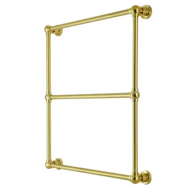 Special Offer Kingston Brass DTM32303BB Palatine 30-Inch x 32-Inch Wall Mount Towel Rack, Brushed Brass