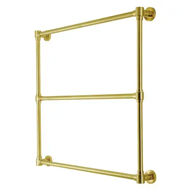 While Supplies Last Kingston Brass DTM323637 Gallant 36-Inch x 32-Inch Wall Mount Towel Rack, Brushed Brass