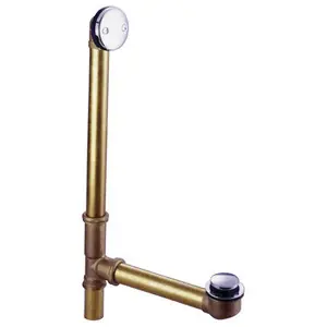 Best Choice Kingston Brass DTT2181 18" Tub Waste & Overflow With Tip Toe Drain - Polished Chrome