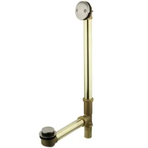 Big Sale Kingston Brass DTT2188 18" Tub Waste & Overflow With Tip Toe Drain - Satin Nickel
