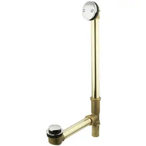 Discount Kingston Brass DTT2201 20" Tub Waste & Overflow With Tip Toe Drain - Polished Chrome