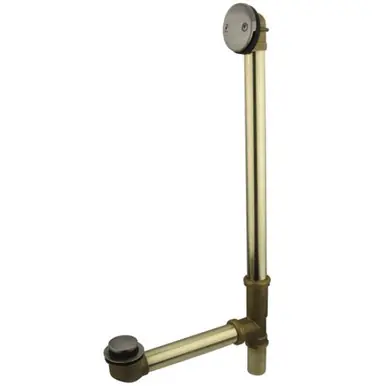 Cheap Kingston Brass DTT2208 20" Tub Waste & Overflow With Tip Toe Drain - Satin Nickel