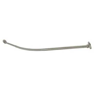 Deal Kingston Brass Edenscape 72" Stainless Steel Single Curved Shower Curtain Rod, Brushed Nickel - CC7218