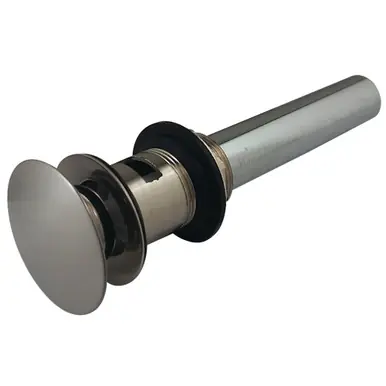 Don’t Miss Out Kingston Brass EV6008 Push Pop-Up Drain with Overflow Hole, 22 Gauge, Brushed Nickel